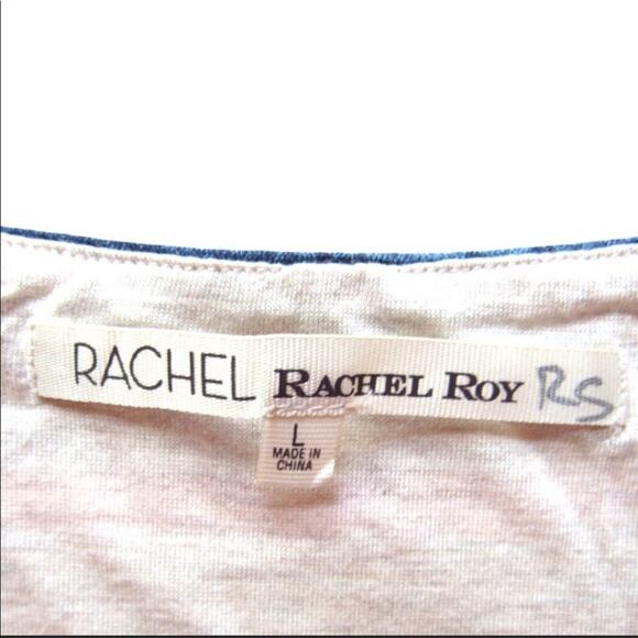 RACHAEL Rachael Roy NWT Cinched A-Line Striped Dress Size L Navy Multi Colored - Picture 4 of 10